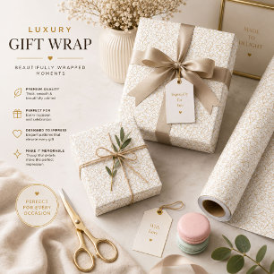 Papel de embrulho com padrão neutro elegante