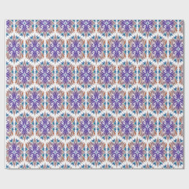 Papel de embrulho com padrão ornamental roxo e dou