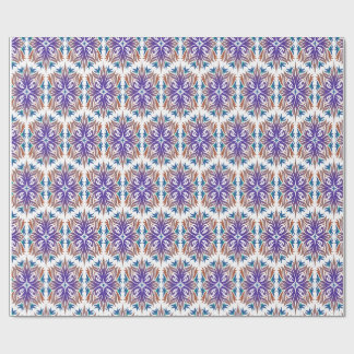 Papel de embrulho com padrão ornamental roxo e dou