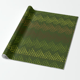 Papel de embrulho com padrão pontilhado verde