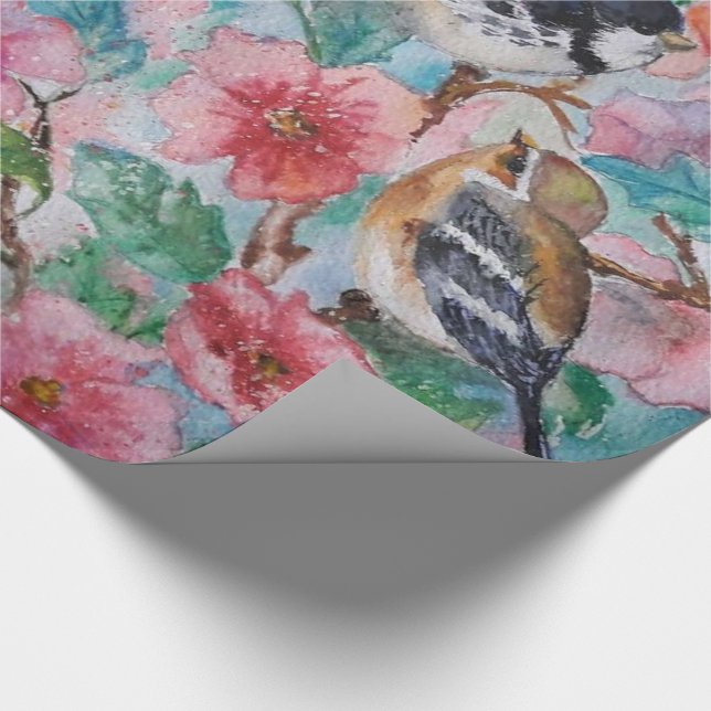 Papel de embrulho com pássaros (Ponta)