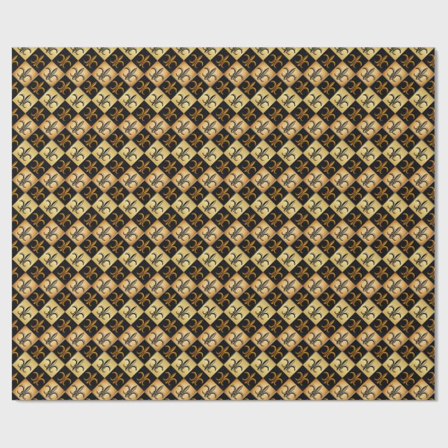 Papel de embrulho com pequenos azulejos em forma d (Aberto)