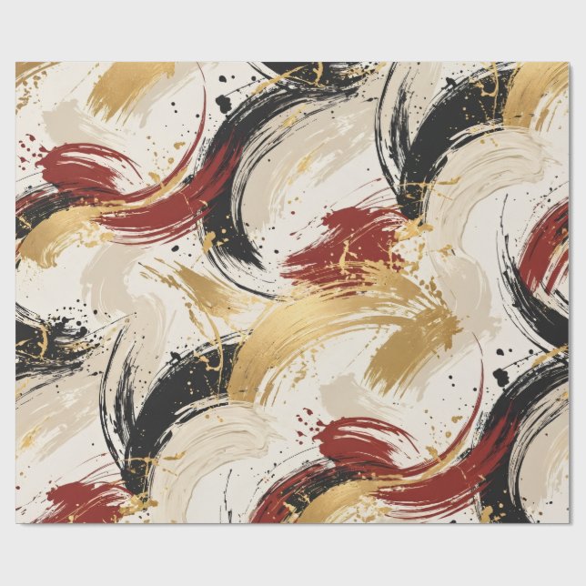 Papel de embrulho com pincelada abstrata (Aberto)