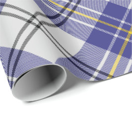 Papel de embrulho com tartã azul de vestido Clan M