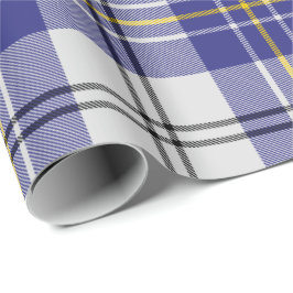 Papel de embrulho com tartã azul do Clan MacPherso