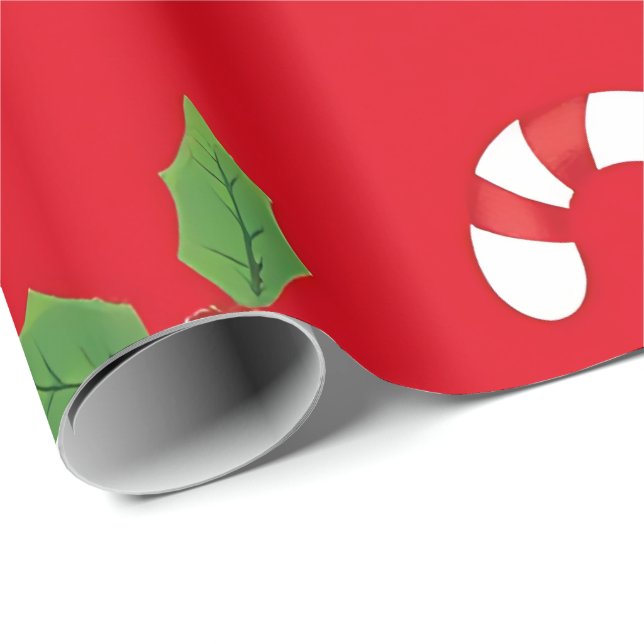 Papel de embrulho com tema de Natal (Ponta do rolo)