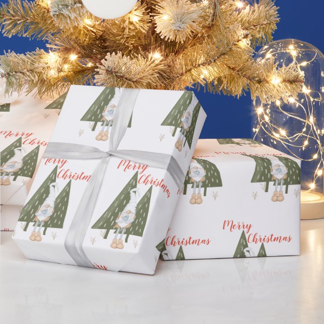 Papel de embrulho com tema Papai Noel Natal Capric (Feriados)