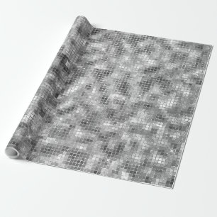 Papel de embrulho com visual de bola de discoteca