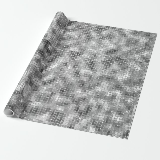 Papel de embrulho com visual de bola de discoteca  (Desenrolado)
