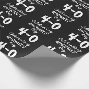 Papel de embrulho comemorando 40 anos de aniversár