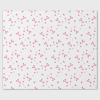 Papel de Embrulho Confete Rosa Festivo