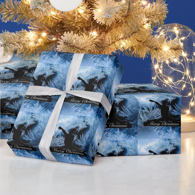 Papel de embrulho congelado "Feliz Natal" (Feriados)