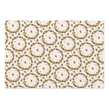 Papel de embrulho conjunto de 3 folhas planas de A