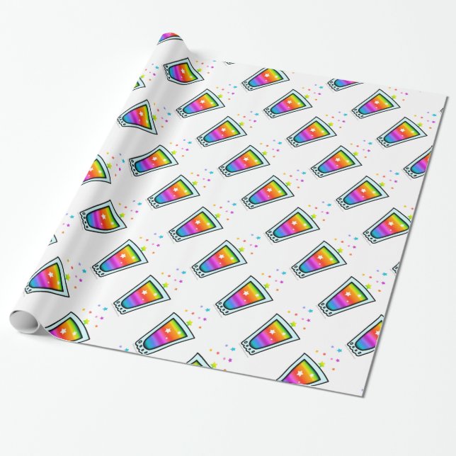 Papel de embrulho copo de shot arco-íris Shotz! (Desenrolado)