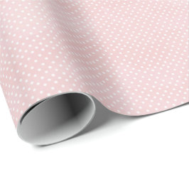 Papel de embrulho Coquette com bolinhas rosa vinta