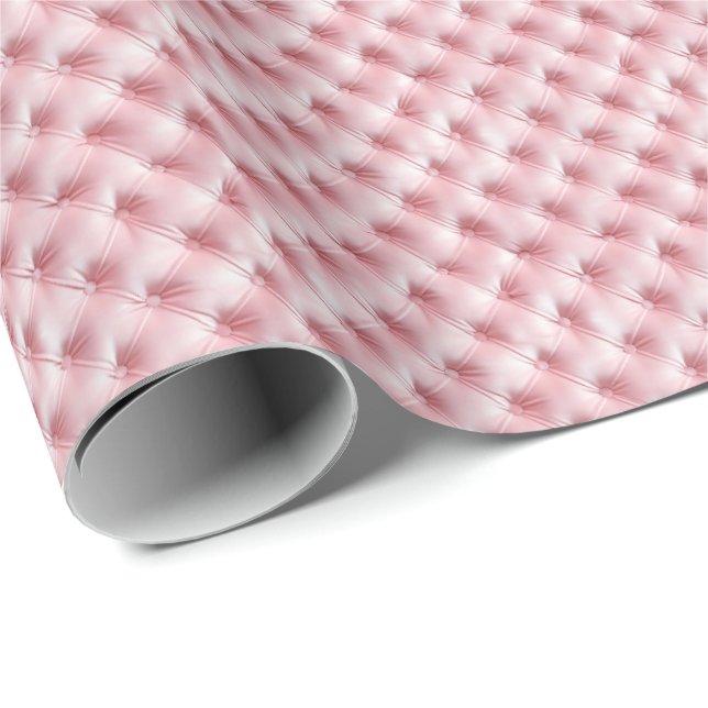 Papel de embrulho Coquette com diamante rosa vinta (Ponta do rolo)