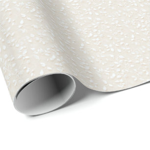 Papel de embrulho Coquette floral branco vintage