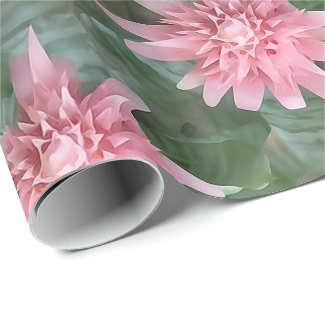 Papel de embrulho cor-de-rosa de florescência de (Ponta do rolo)