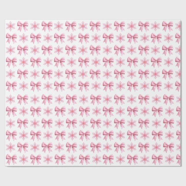 Papel de embrulho cor-de-rosa e branco fofo em rol (Aberto)
