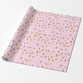 Papel de embrulho cor-de-rosa e laranja Ombre de v