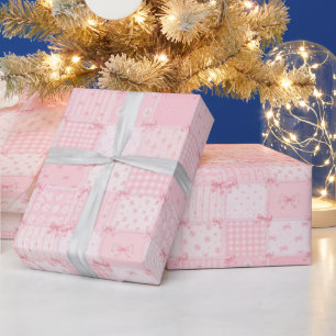 Papel de embrulho cor-de-rosa fofo para presentes