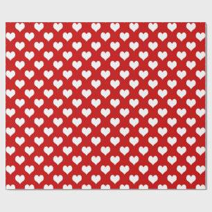 Papel de embrulho Corações Brancos em Rosa – Amor 
