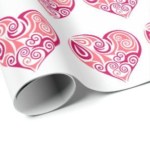 Papel de embrulho - Corações do Dia dos Namorados