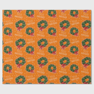 Papel de Embrulho Coroa de Nopal Feliz Navidad