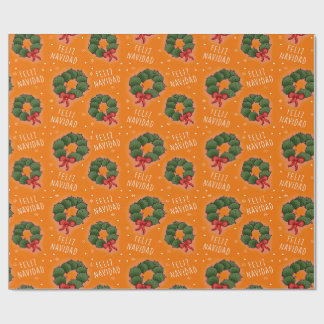 Papel de Embrulho Coroa de Nopal Feliz Navidad
