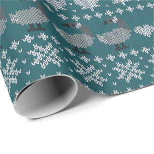 Papel de embrulho Cottagecore Canadiana Fair Isle