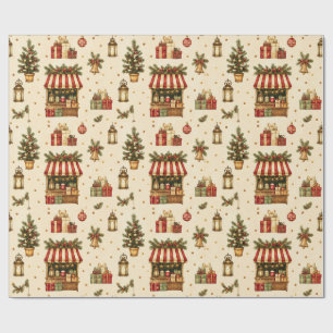 Papel de embrulho Creme do Mercado de Natal do Vel