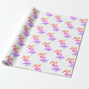 Papel de Embrulho Cristão Fé Esperança Amor Modern