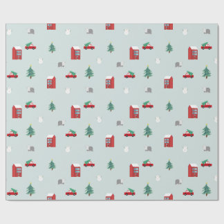 Papel de embrulho da Aldeia de Inverno - Presente
