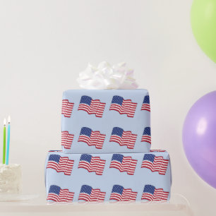 Papel de embrulho da bandeira americana patriótica