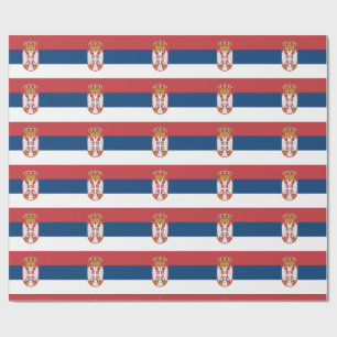 Papel de Embrulho da Bandeira da Sérvia 
