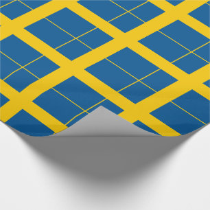 Papel de embrulho da bandeira da Suécia