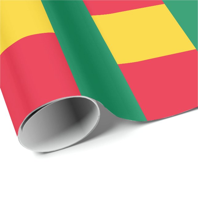 Papel de Embrulho da Bandeira Patriótica do Benim (Ponta do rolo)