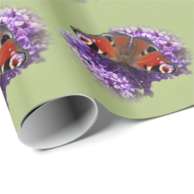 Papel de embrulho da borboleta do pavão (Ponta do rolo)
