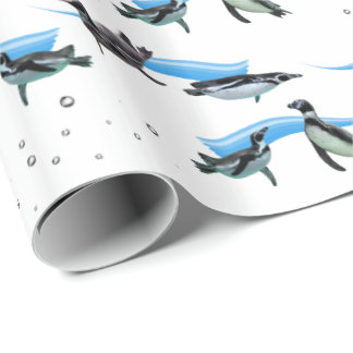 Papel de embrulho da festa da piscina de pinguins