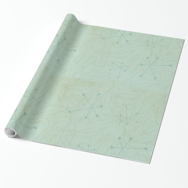 Papel de embrulho da idade atômica dos anos 50 do (Desenrolado)