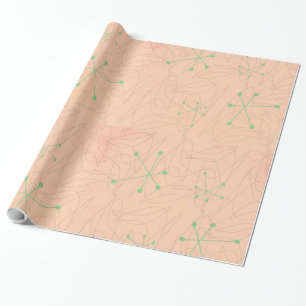 Papel de embrulho da idade atômica dos anos 50 do