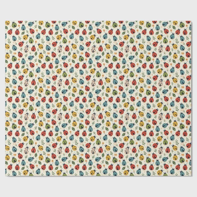 Papel de embrulho da Joaninha Colorida – Fofo Mult (Aberto)