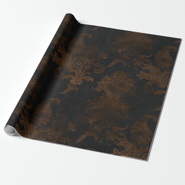 Papel de embrulho Damask (Desenrolado)