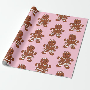 Papel de embrulho das meninas de biscoito de gengi