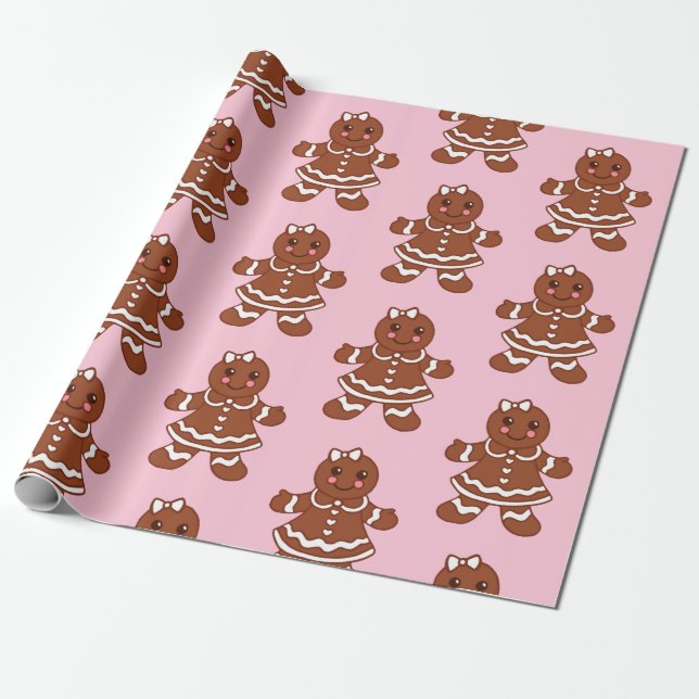 Papel de embrulho das meninas de biscoito de gengi (Desenrolado)