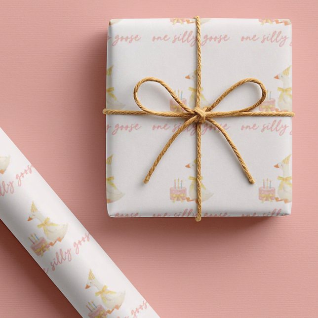 Papel de embrulho de 1º aniversário de Um Ganso To (Criador carregado)
