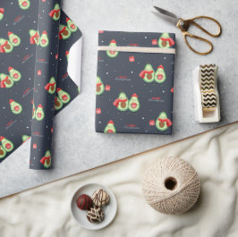 Papel de embrulho de abacate de Natal