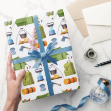 Papel de embrulho de acampamento, papel de present
