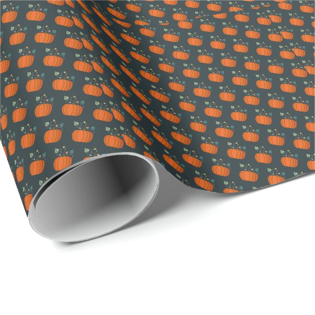 Papel de embrulho de Ação de Graças Halloween Abób (Ponta do rolo)