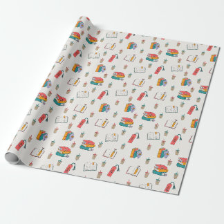 Papel de embrulho de amante de livros